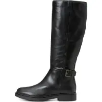 Marc O'Polo Stiefel "Model Paula 37", Damen, Gr. 39, Synthetik, Normalschaft, schwarz, Leder, unifarben, Schuhe Stiefel, Langschaftstiefel mit Reißverschluss