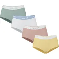 Pieces Hipster "PCLOGO LADY 4 PACK SOLID NOOS BC" Packung, 4er-Pack, 4 Stk. Baumwollmischung