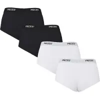 Pieces Pclogo Lady 4er-pack Boxershorts | Schwarz | S