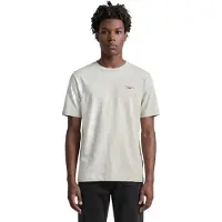 Marc O'Polo T-Shirt DENIM "T-Shirt T-Shirt, SSL, Logo Print, Reg F 1er Pack", Herren, Gr. M, grau (hellgrau), Obermaterial: 100% Baumwolle CO., Shirts T-Shirt