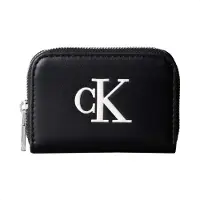 Calvin Klein LV04F1154G3L2, Briefttasche, Schwarz, Weiß, Polyurethan (PU), Reißverschluss