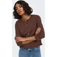 ONLY Strickjacke "ONLCINDEREL LS O-NECK FRILL CARDI CC KNT" Materialmix, regular fit