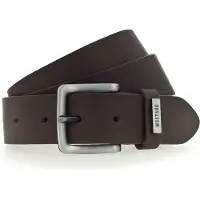 Mustang Ledergürtel "Wayne", Herren, Gr. 105, braun (dunkelbraun), Rindsleder, unifarben, Gürtel Ledergürtel, mit benieteter Schlaufe, unifarben, im Casual-Design