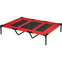 PawHut Hundeliege outdoor Hundebett Katzenbett Haustierbett Schlafplatz Rot