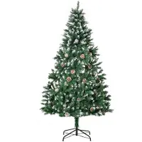 HOMCOM HHOMCOM Künstlicher Weihnachtsbaum 180 cm Kieferbaum künstlich mit 59 Zapfen