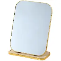 Merkloos Faltbarer Goldener Tisch-Make-up Spiegel für den Hausgebrauch