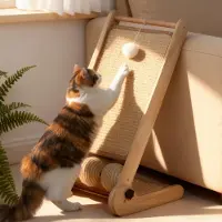 Merkloos L-förmiger Katzenkratzbaum - Natürliche Sisal-Kratzlösung für alle Katzen