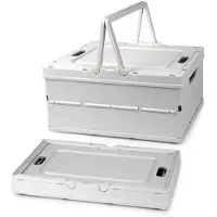 Merkloos Faltbare Aufbewahrungsbox mit Deckel und Griffen