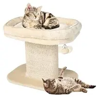 Merkloos Kratzbaum für Katzen mit Plüschsitz und Spielzeug