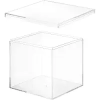 Merkloos Transparente Acryl Aufbewahrungsbox mit Deckel 15 x 15 x 15 cm