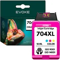 Evoke kompatible Tinte für HP 704XL HP704 CN693AE CMY Cyan Magenta Gelb 18 ml 300 Seiten DeskJet 1010 1510 1515 2000 2010 2020 2060 K110 2500 2510 2515 2545 3000 3050 3050A 3054A 3055A