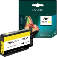 Evoke Cartus HP-Druckertinte 711Y gelb, 28 ml, 480 Seiten, CZ132A, kompatibel mit Designjet T120, T125, T130, T520, T525, T530