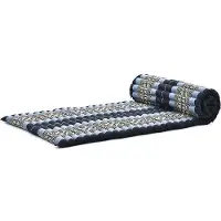 Markenlos Faltbare Matratze – Japanische Rollmatratze (Futon) – Campingmatratze – Thai-Massage-Matte – Mit Kapok gefüllt – 190 x 70 cm – Blau