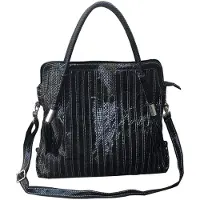 Merkloos Damen Shopper Tasche aus echtem Leder, mehrfarbig, große Schultertasche