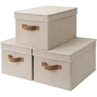 Merkloos Dekorative Aufbewahrungsboxen mit Deckel, 3 Stück