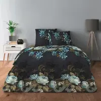 Merkloos 3-teiliges Baumwoll-Bettbezugset 220 x 240 cm