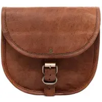 Merkloos Große Schultertasche aus echtem Leder für Damen