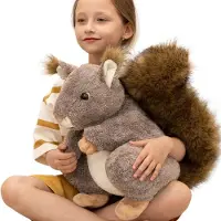 Merkloos XXL Kuscheltier Eichhörnchen 45 cm für Kinder