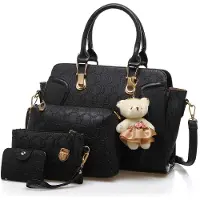 Merkloos Set aus 4 Handtaschen für Damen mit kleiner Geldbörse