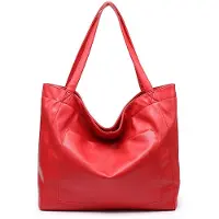 Merkloos Elegante Handtasche aus Weichem Leder für Damen