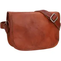 Merkloos Handgefertigte Schultertasche aus echtem Leder für Frauen