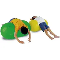 Markenlos Erdnussförmige Gymnastikrolle mit Noppen - SENSI - grün, 60 cm x 110 cm