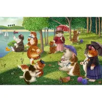 Merkloos Puzzle mit 2000 Teilen, Entspannung mit Katzenmotiv
