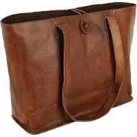 Merkloos Große Handgefertigte Leder Tote Bag für Damen
