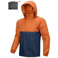 Merkloos Wasserdichte Herren Regenjacke mit Kapuze und Reflektierenden Details