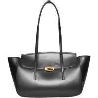Calvin Klein Hardware Flap Tote Bag Black/tumbled Deep Gold Größe: OS | Handtaschen Outlet | Damen | Gelb