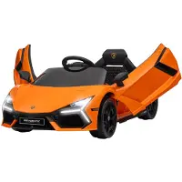 AIYAPLAY Kinder Elektroauto 12V Kinderauto mit 2,4G Fernbedienung, Musik, Orange