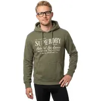 Superdry für Herren. M2014246A Outdoor Supply Co Entspannte Kapuze grün (M), Lässig, Baumwolle, Langarm
