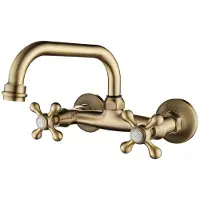 Aquanello Küchenarmatur Wandmontage Bronze Heritage Ascot