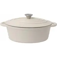 Nois Tierra Ovaler Gusseisentopf 30 cm 4 l Creme