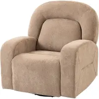 HOMCOM Relaxsessel Drehbarer Fernsehsessel mit Schaukel- und Liegefunktion Khaki