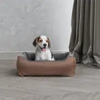 Merkloos Umkehrbares Hunde- und Katzenbett Taupe 44 x 34 x 15 cm