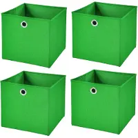 Merkloos Set aus 4 Faltbaren Boxen, 28 x 28 x 28 cm