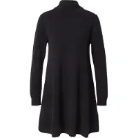 Gant Midikleid "SUPERFINE LAMBSWOOL", Damen, Gr. XL, N-Gr, Langarm, Strick, schwarz, Strick, Obermaterial: 100% Wolle, A-Linie ca. Mitte Oberschenkel, Rippbündchen, Kleider Midikleid