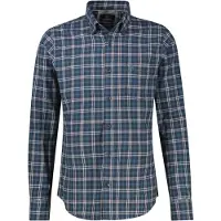 Lerros Karohemd , Herren, Gr. 3XL, N-Gr, classic navy, Web, Obermaterial: 100% Baumwolle, normal hüftbedeckend, Rundhals, 2-Knopf-Manschette, Hemden Karohemd, langarm, mit Button-Down-Kragen