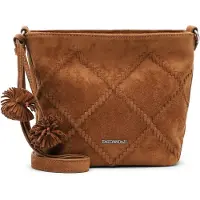 Emily & Noah Umhängetasche "Umhängetasche E&N Leanne", Damen, Gr. B/H/T: 27cm x 21cm x 12cm, braun (cognac 700), Polyester, Taschen Umhängetasche