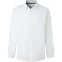 Pepe Jeans für Herren. PM3091461 Hemd Roval weiß (S), Lässig, Baumwolle, Langarm
