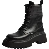 Buffalo Damen Elegante Stiefelette Stacy Lace UP MID PD00018418 Schwarz