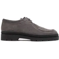 Hinson -Schuhe, Schnürung, Mokassin-Stil, Anthrazitfarbe, aus Wildleder