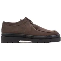 Hinson -Schnürschuhe aus dunkelbraunem Wildleder