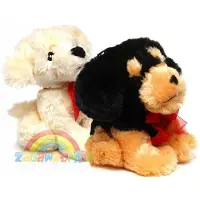 Deef Plüschtier Hund Schwarz 25cm mit Schleife