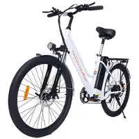 Shengmilo Elektro‑Fahrrad C26 Pro für den Stadtverkehr, 250 W, 36 V 20 Ah, 26‑Zoll, mechanische Scheibenbremsen, maximale Tragfähigkeit 120 kg, weiß