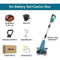 StarTech.com Gartenfräse - Bürstenlose elektrische Bodenfräse - Akku Kultivator - Für 18 V Akku - Nur Gerät ohne Akku und Netzkabel