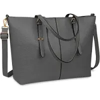 Merkloos Wasserdichte Damenhandtasche aus Kunstleder für Laptops bis 15,6 Zoll