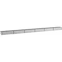 vidaXL Hochbeet im Garten Verzinktes Silber 600 x 40 x 24 cm Stahl