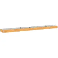 vidaXL Hochbeet im Garten Natur 600 x 80 x 24 cm Stahl